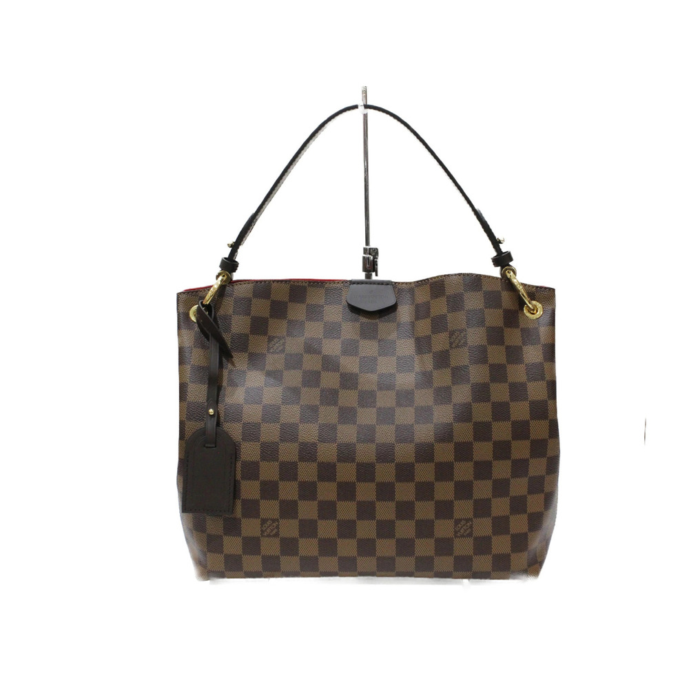 Louis VUITTON Graceful Damier Red Handbag Hobo